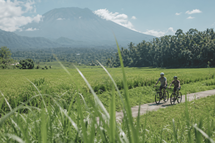 East Bali to Virgin Beach: Mountain to White Sand Beach Cycling Tour (min. 2 pax)